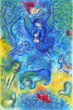 Marc Chagall Painting - La flauta mágica contemporánea de Marc Chagall